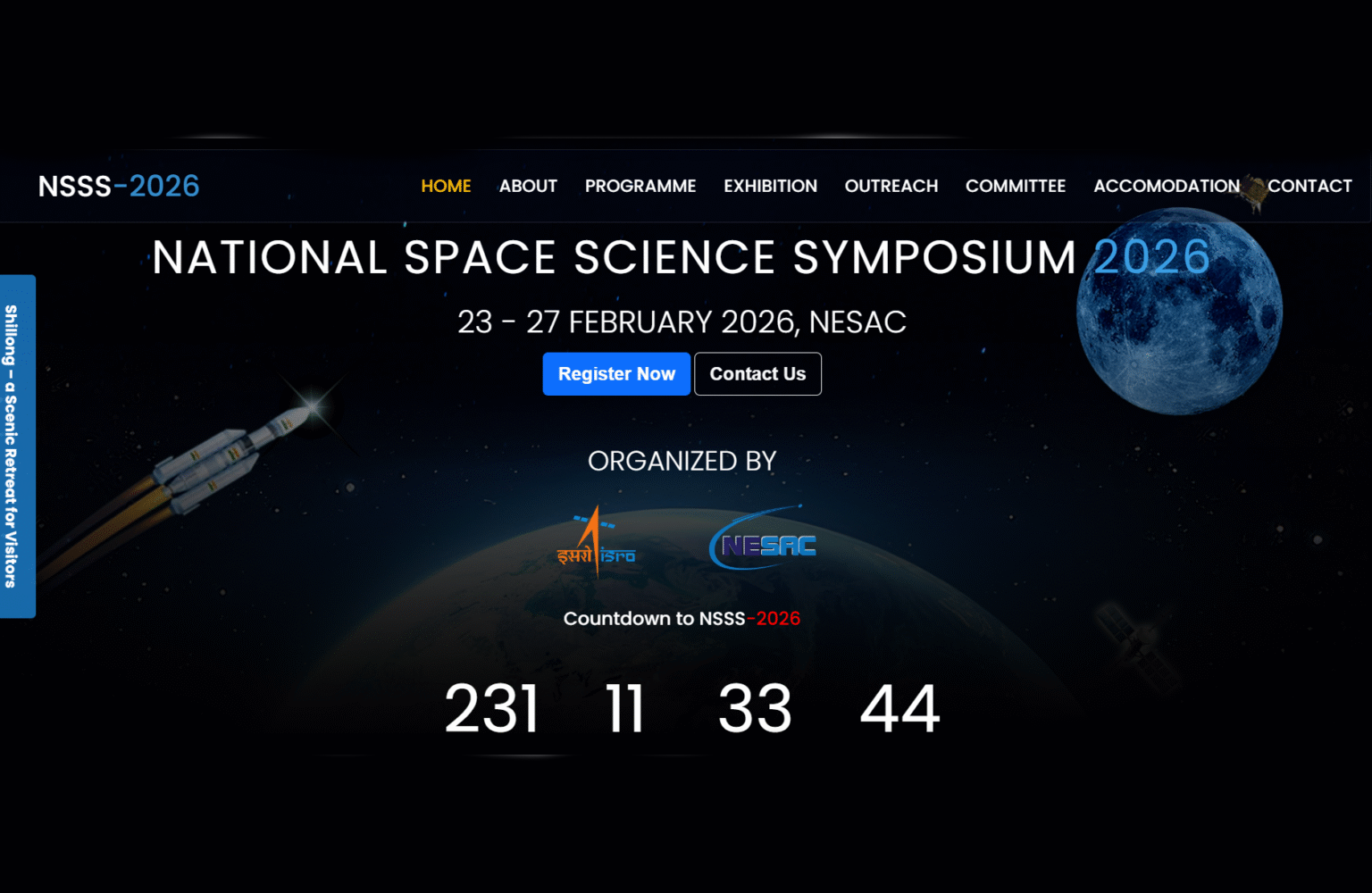 В индийском штате Мегхалая пройдет Национальный симпозиум по космической науке 2026 года