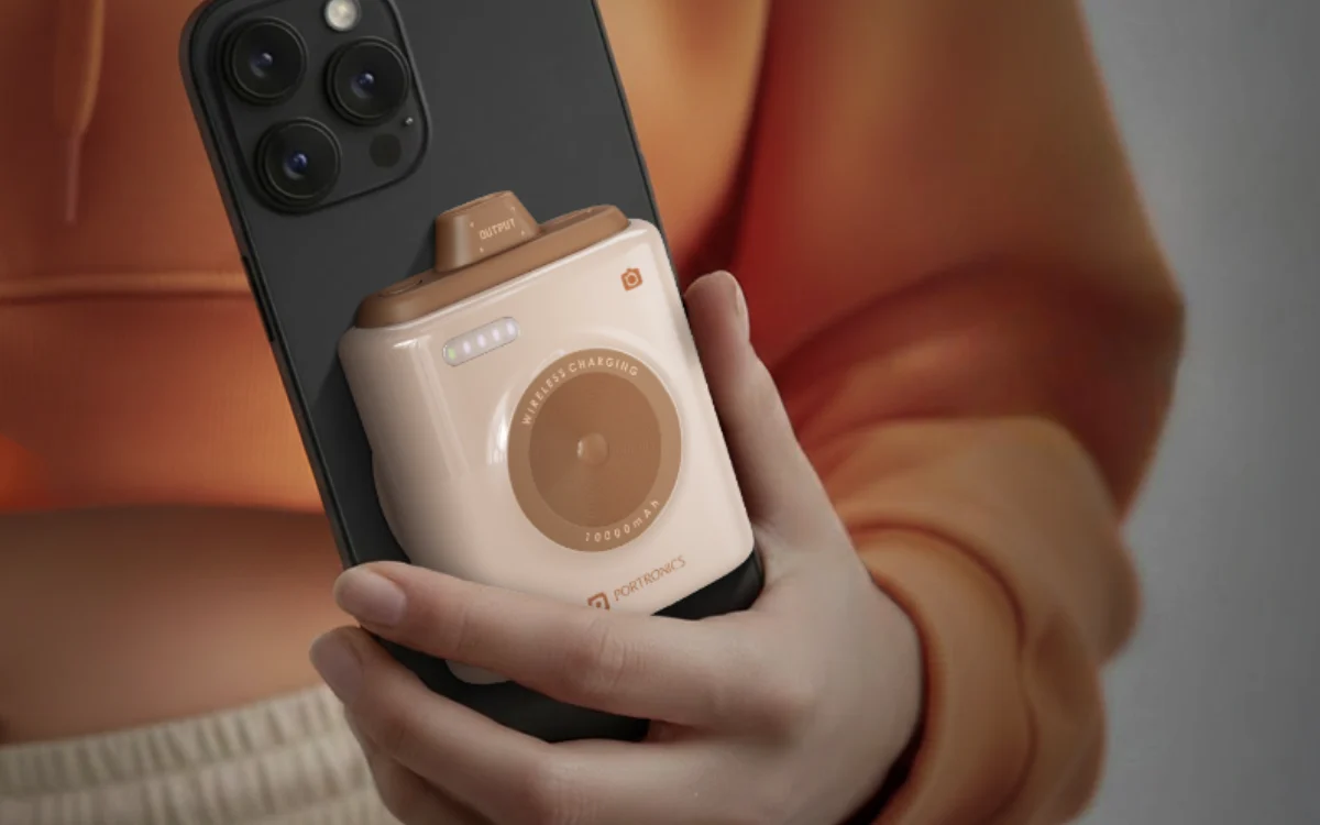 Portronics Moji 10 – компактный беспроводной магнитный аккумулятор емкостью 10 000 мА•ч