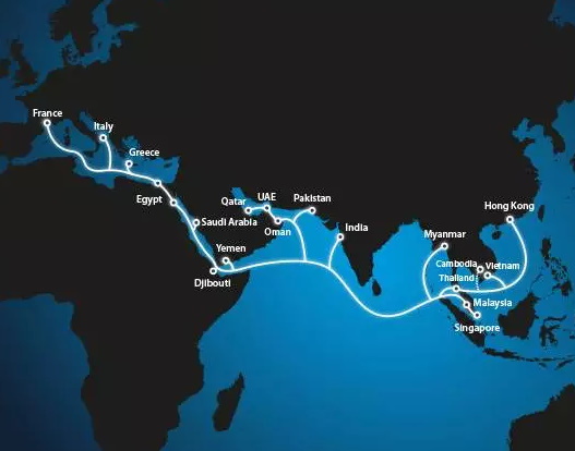 ZOI, PCCW Global, Sparkle и Telecom Egypt построят подводный кабель Asia-Africa-Europe 2