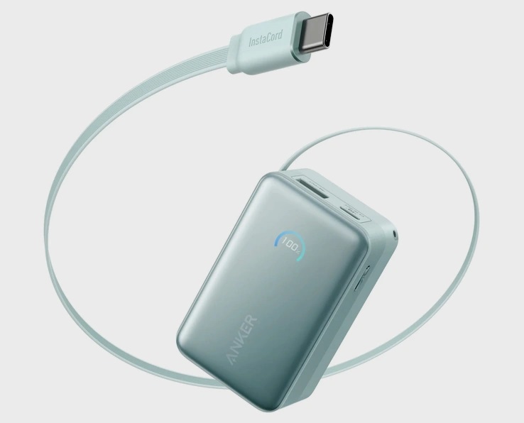Портативный аккумулятор Anker Nano Power Bank 10K емкостью 10 000 мА*ч и длиной 8 см