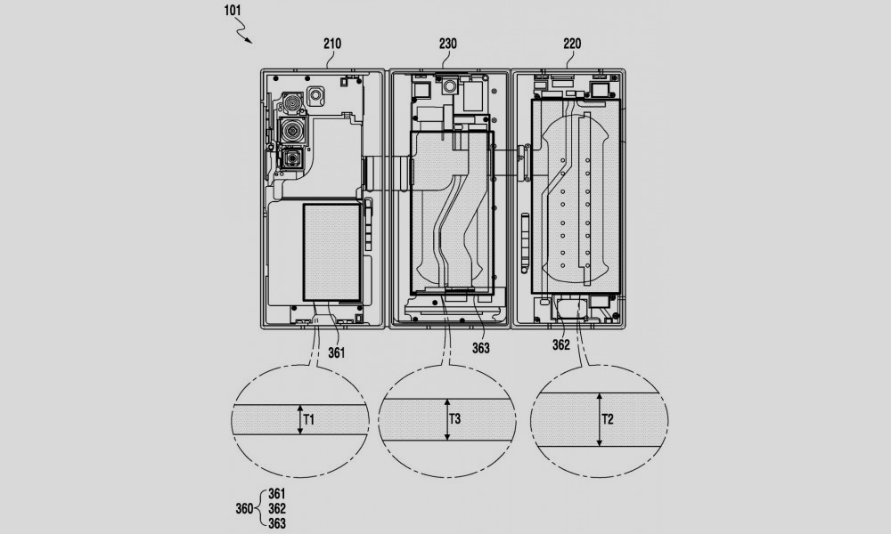 Патент смартфона-трикладушки Samsung: с тремя батареями